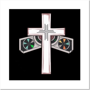 Retro RTX Christian Cross Posters and Art